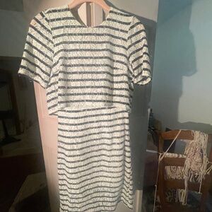 Striped lace dress